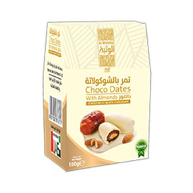 DATES COATED WITH WHITE CHOCOLATE